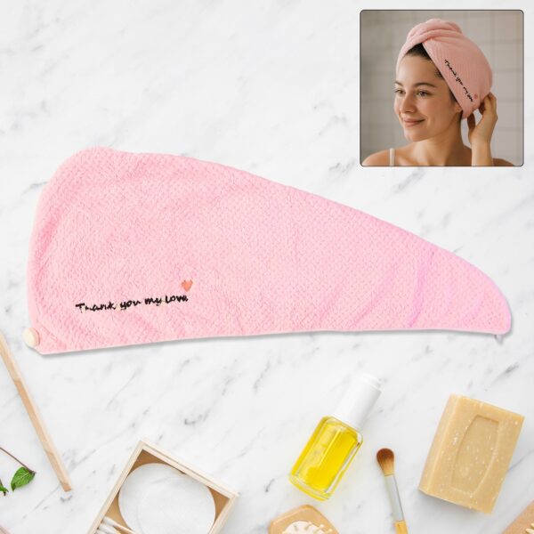 Ultra Soft Microfiber Hair Drying Towel Wrap with Button Lock (1 Pc) Ultra Soft Microfiber Hair Drying Towel Wrap with Button Lock (1 Pc)