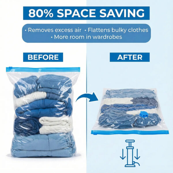 Vacuum Storage Bags, Compression Bags (5 Pcs Set) Vacuum Storage Bags, Compression Bags (5 Pcs Set)