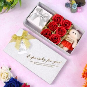 Valentine Day Gift Set Scented Rose Flowers Pack with Teddy Valentine Day Gift Set Scented Rose Flowers Pack with Teddy