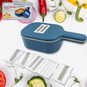 Vegetable Slicer Cutter – 6 Blades Kitchen Accessories (1 Set)