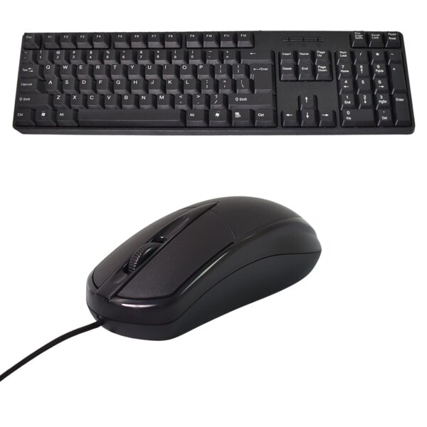 Wired USB Keyboard 107 Keys & Mouse Set (2 Pc Set) Wired USB Keyboard 107 Keys & Mouse Set (2 Pc Set)