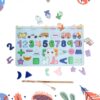 Wooden Number Puzzle Match Board and magnetic rod Wooden Number Puzzle Match Board and magnetic rod