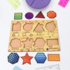 Wooden Triangles Puzzle Learning Educational Board (1 Set / 28×20 Cm) Wooden Triangles Puzzle Learning Educational Board (1 Set / 28×20 Cm)