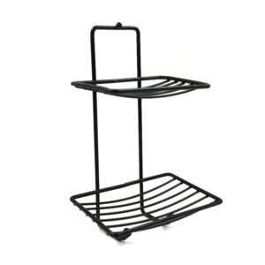 2-Layer Stainless Steel Soap Rack – Bathroom Organizer for Holding Soaps