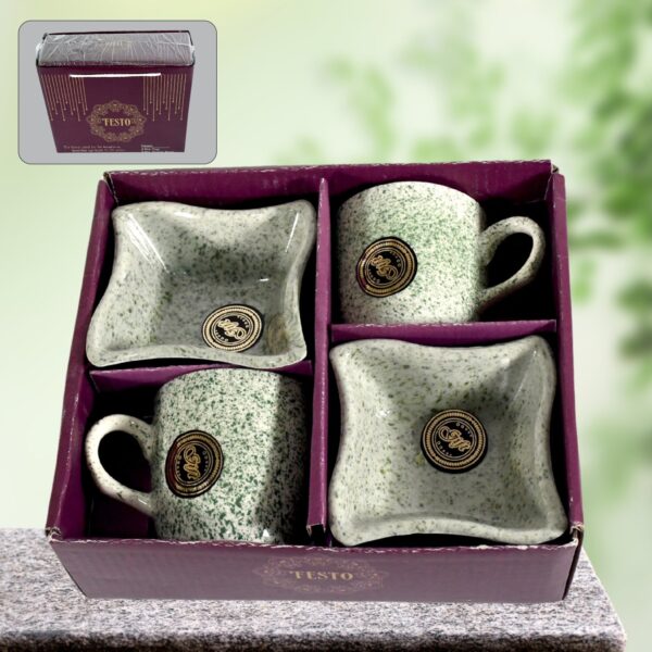 Ceramic Tea / cups / Mug Set Including Snacks (4 Pcs set) Ceramic Tea / cups / Mug Set Including Snacks (4 Pcs set)