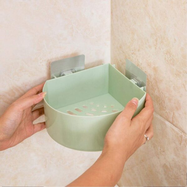 Corner Shelf Bathroom Kitchen Rack Self Adhesive Wall Mount Storage Basket Corner Shelf Bathroom Kitchen Rack Self Adhesive Wall Mount Storage Basket