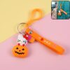 Cute Cartoon Kitty Pumpkin Keychain (1 Pc)