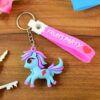 Cute Cartoon Unicorn Keychain with Silicone Strap (1 Pc / Mix design) Cute Cartoon Unicorn Keychain with Silicone Strap (1 Pc / Mix design)