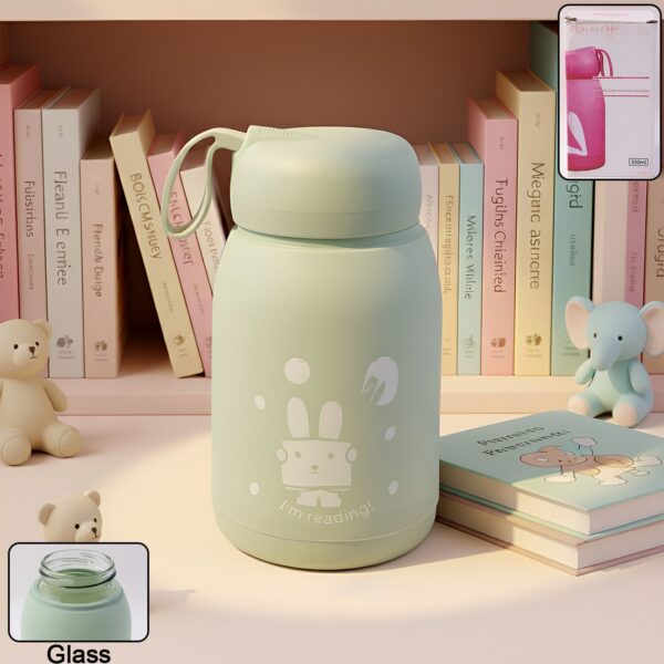 Cute Rabbit Printed Portable Insulated Water Bottle (330ML / 1 Pc) Cute Rabbit Printed Portable Insulated Water Bottle (330ML / 1 Pc)