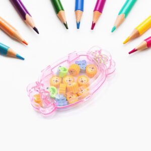 Cute School Eraser Set Cute Eraser Multi Design Rubber Erasers (15 pc In1 Set)