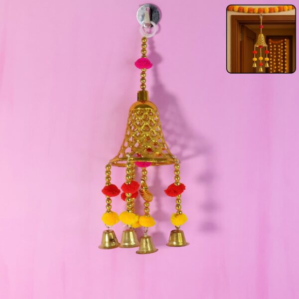 Decorative Hanging Bell with Colorful Tassels – (1 Pc) Decorative Hanging Bell with Colorful Tassels – (1 Pc)