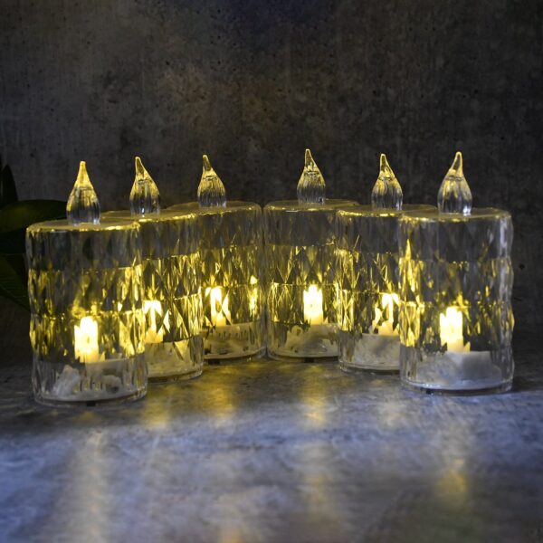Decorative LED Crystal Flameless Candle Set (6 Pc) Decorative LED Crystal Flameless Candle Set (6 Pc)