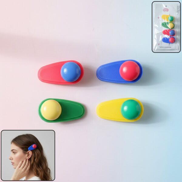 Decorative Snap Hair Clip Set (4 Pc) Decorative Snap Hair Clip Set (4 Pc)