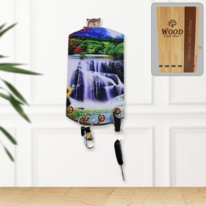 Decorative Wooden Vertical Scenery with Hooks for Wall Hanging Decorative Wooden Vertical Scenery with Hooks for Wall Hanging