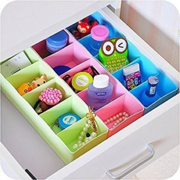 Desktop Storage Organizer Box Set – 5 Grid Compartments (4-Piece) Desktop Storage Organizer Box Set – 5 Grid Compartments (4-Piece)