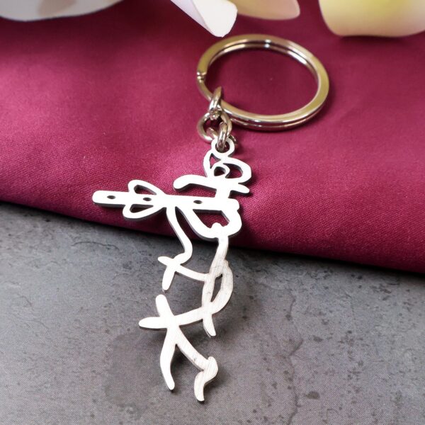 Divine Krishna Flute Design Metal Keychain (1 Pc) Divine Krishna Flute Design Metal Keychain (1 Pc)