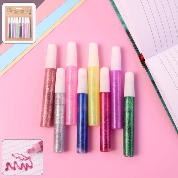 DIY Multi-Color Glitter Craft Glue Pen Set (10ML / 8 Pc) DIY Multi-Color Glitter Craft Glue Pen Set (10ML / 8 Pc)