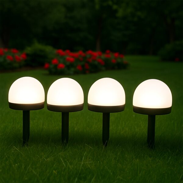 Dome Solar Garden Light Set (4 Pc) Dome Solar Garden Light Set (4 Pc)