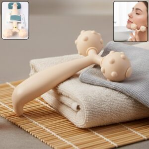 Dual Ball Facial and Body Massage Roller – 1 Pc