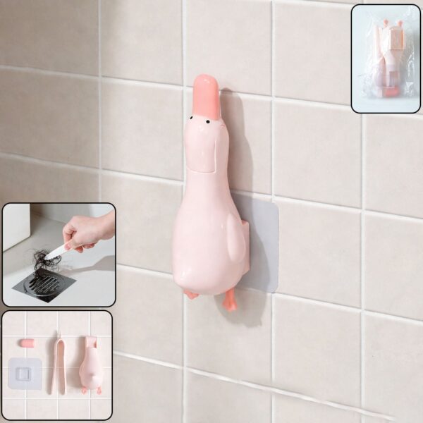 Duck Shape Bathroom Hair Catcher & Organizer (1 Pc) Duck Shape Bathroom Hair Catcher & Organizer (1 Pc)