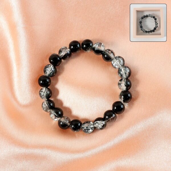 Elegant Dual-Tone Crystal Beaded Stretch Bracelet (1 Pc) Elegant Dual-Tone Crystal Beaded Stretch Bracelet (1 Pc)