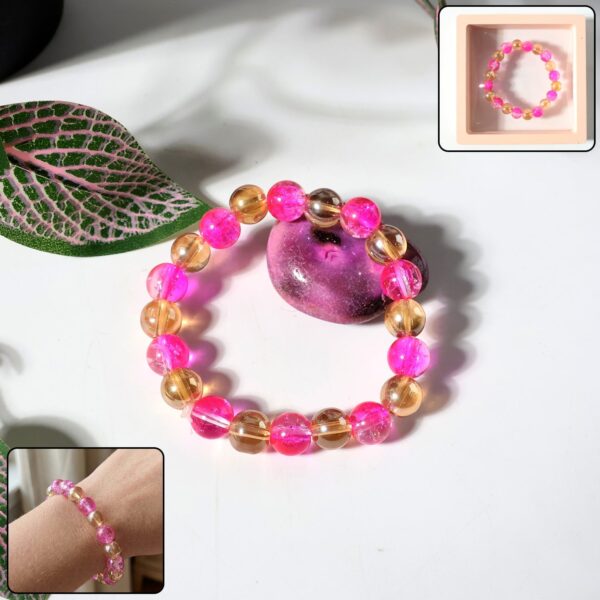 Elegant Dual-Tone Crystal Beaded Stretch Bracelet (1 Pc) Elegant Dual-Tone Crystal Beaded Stretch Bracelet (1 Pc)
