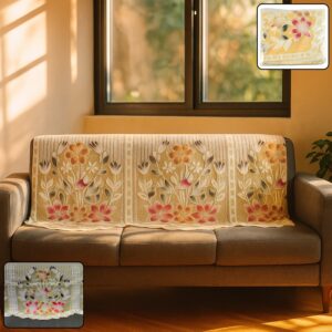 Elegant Floral Sofa Protector Cover – (1 Pc / 139×28 Inch) Elegant Floral Sofa Protector Cover – (1 Pc / 139×28 Inch)