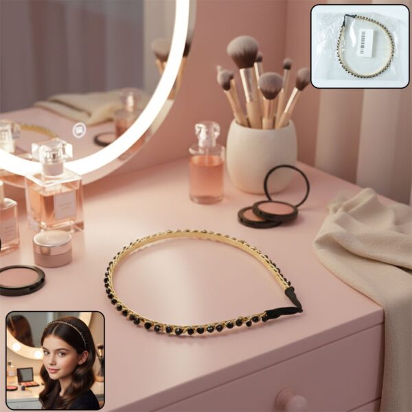 Elegant Gold Finish Decorative Hair Band (1 Pc) Elegant Gold Finish Decorative Hair Band (1 Pc)