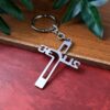 Elegant Metal Cross Keychain with Gujarati “Jesus” Script – Religious Faith Key Ring Elegant Metal Cross Keychain with Gujarati “Jesus” Script – Religious Faith Key Ring