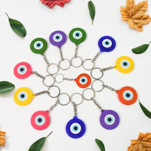 Evil Eye Rubber / Silicone Keychain (12 Pcs Set / Mix Color) Evil Eye Rubber / Silicone Keychain (12 Pcs Set / Mix Color)
