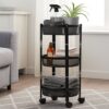 Space-Saving 3-Tier Round Trolley