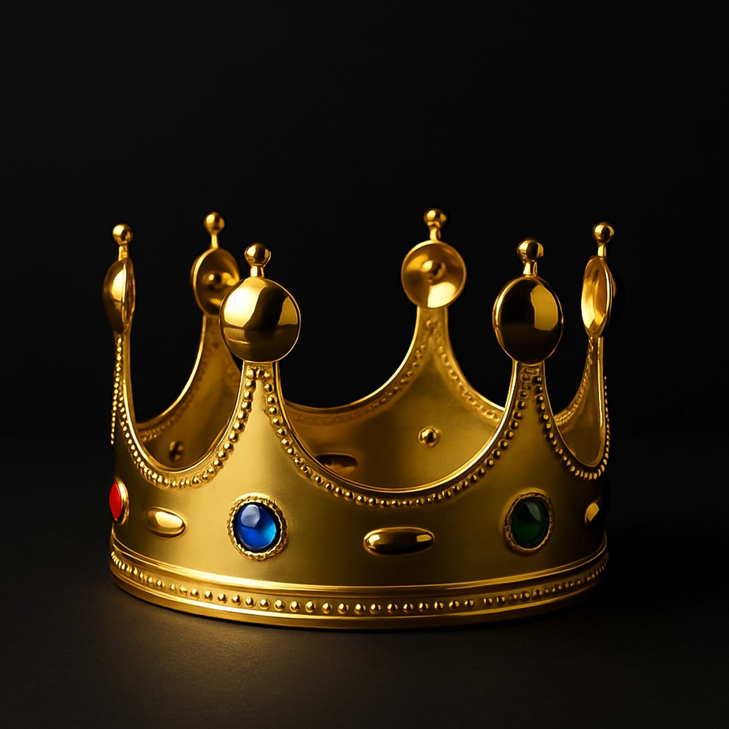 Royal Crown with Colored Gems (1 Pc / Mix Color) - Image 3