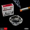 Round glass ashtray for office use