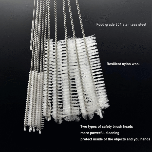 Nylon wool brush for cleaning bottles