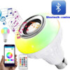 Music-enabled Bluetooth LED bulb with color-changing feature.