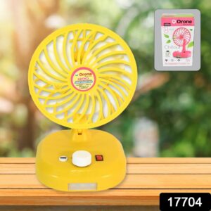 USB-C Rechargeable Portable Fan with LED Light Foldable Fan for Home